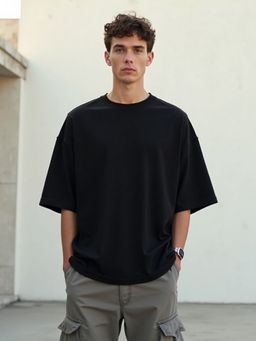 Nobero - Oversized T Shirts For Men - Black