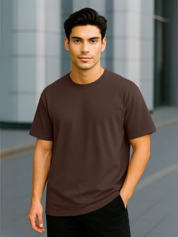 Nobero - Oversized T Shirts For Men - Brown