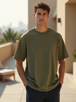 Nobero - Oversized T Shirts For Men - Green