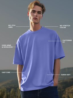 Nobero - Oversized T Shirts For Men - Blue