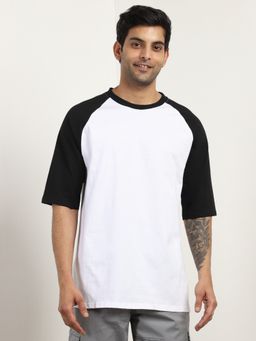 Nobero - Men Raglan Oversized T-shirt - Black
