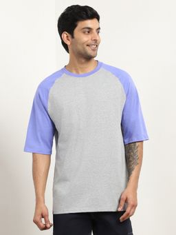 Nobero - Men Raglan Oversized T-shirt - Lavender