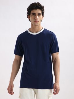 Nobero - Men Urban Pique T-shirt - Navy Blue