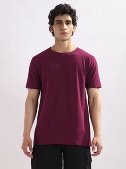 Nobero - Men Comfort Pique T-shirt - Wine