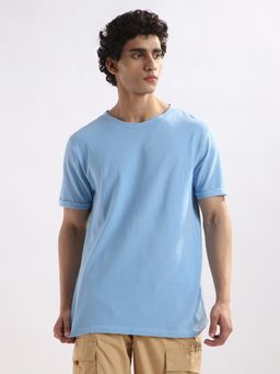 Nobero - Men Comfort Pique T-shirt - Blue