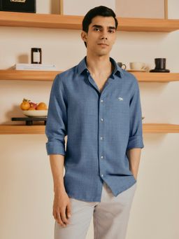 Andamen - Blue Men Twill Slim Shirt