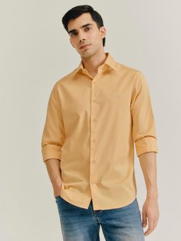 Andamen - Mustard Men Pure Cotton Twill Regular Fit Shirt