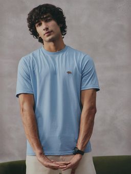 Andamen - Blue Men Cotton Blend Crew Neck T-shirt