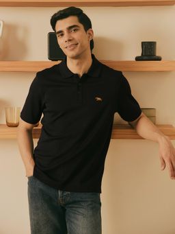 Andamen - Black Men Supima Cotton Polo T-shirt