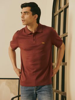 Andamen - Brown Men Supima Cotton Polo T-shirt
