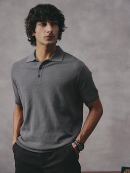 Andamen - Grey Men Pure Cotton Polo T-shirt
