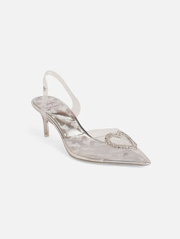 Aldo - Barbieslingb Womens Silver Dress Sandals