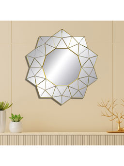 HomeTown - Mirage Diamond Cut Decorative Mirror Dia in Gold