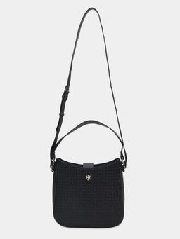 Tommy Hilfiger - Logo Black Polyester Sling Bag