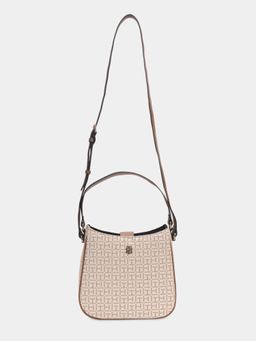 Tommy Hilfiger - Logo Beige Polyester Sling Bag