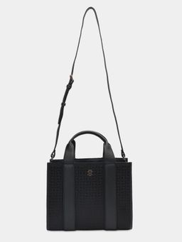 Tommy Hilfiger - Logo Black Polyester Handbag