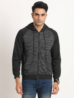 Turtle - Men Grey Cotton Printed Hoodie