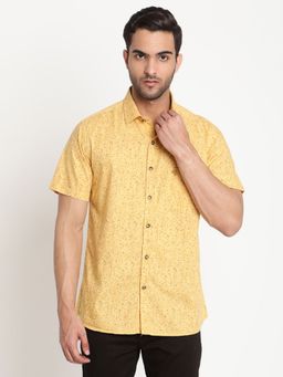 Cantabil - Men Mustard Casual Shirt