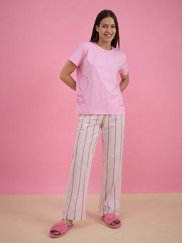 Sweet Dreams - Women Pink Snoopy T-shirt & Pyjama (Set of 2)