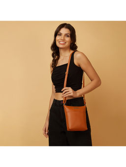 Caprese - Women Juno Tan Crossbody Sling Bag (S)