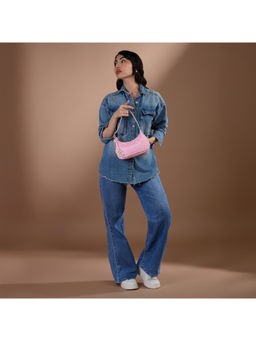 Juicy Couture - Women Pink Jacquard Typography Elida Handbag