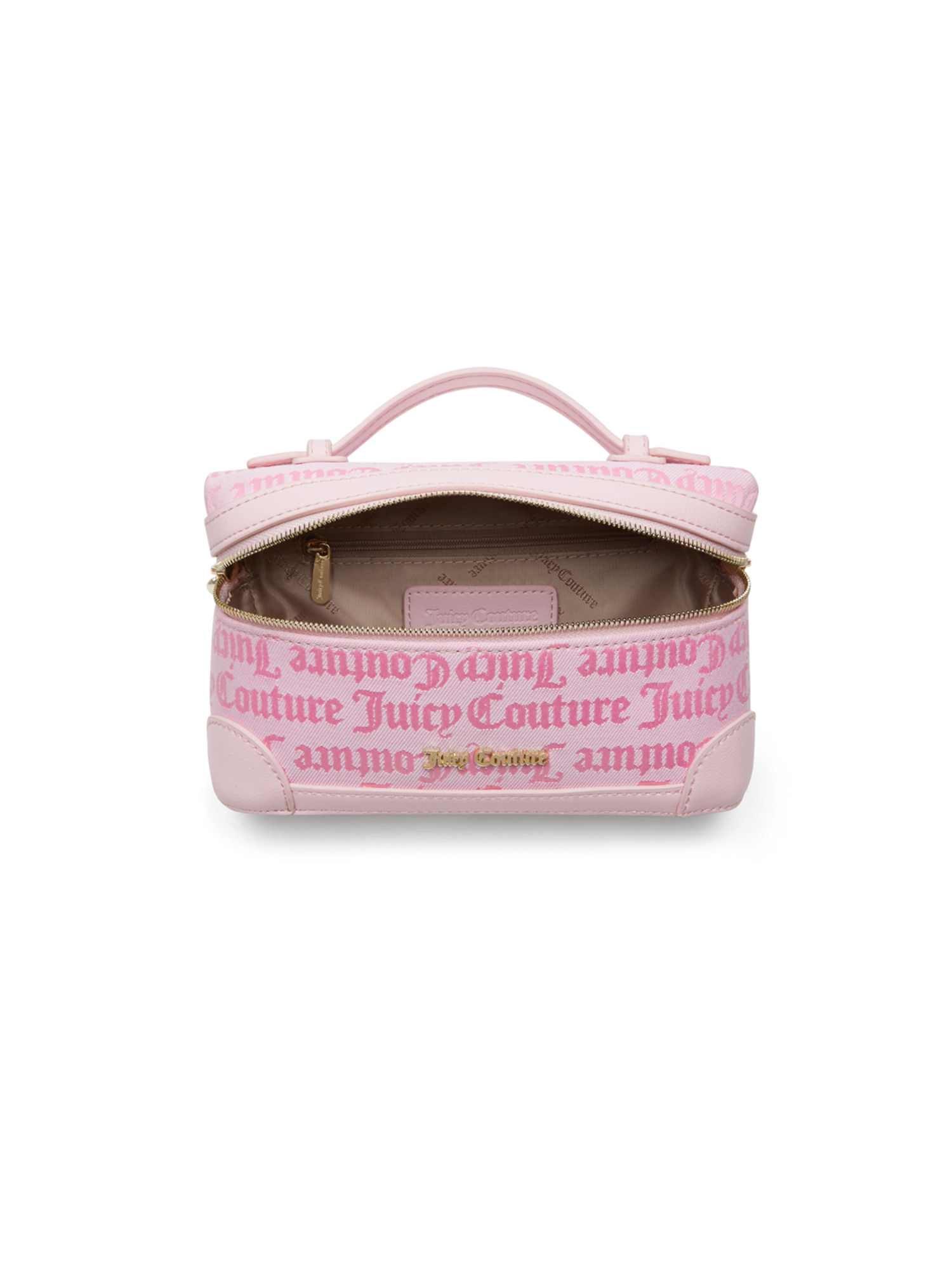 Buy Juicy Couture Women Pink Jacquard Typography Stacci Baguette