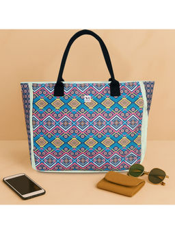 NFI Essentials - Women Multi-Color Printed Totes Canvas Tote Bag