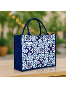 NFI Essentials - Women Navy Blue Eco-Friendly Graphic Canvas Tote Bag