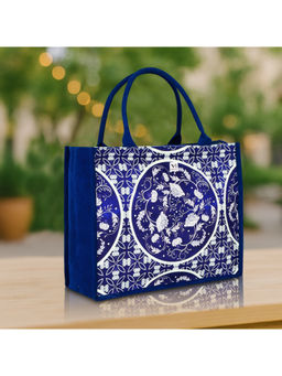 NFI Essentials - Women Navy Blue Eco-Friendly Graphic Canvas Tote Bag