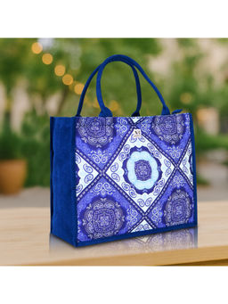 NFI Essentials - Women Navy Blue Eco-Friendly Graphic Canvas Tote Bag