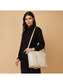 Caprese - Women Solena Beige Handbag with Detachable Strap (M)