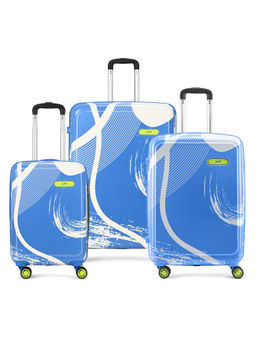 Skybags - Unisex Blue Splash Hard Luggage Trolley Bags (Pack of 3)
