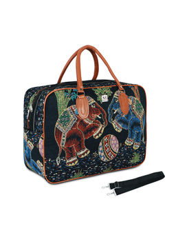 NFI Essentials - Women Black Canvas Duffle Luggage Travel Bag