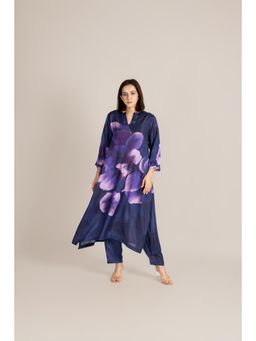 ETAR - Navy Blue Coral Dusk Crane Co-Ord Set