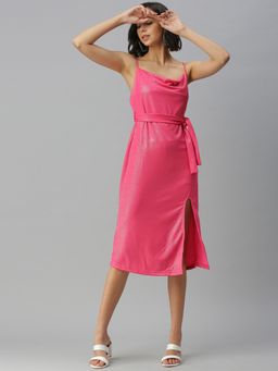 SHOWOFF - Women Solid Pink Sheath Dress