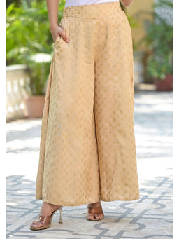 Juniper - Rayon Printed Palazzo with Ethnic Motif and Partially Elasticated Waist