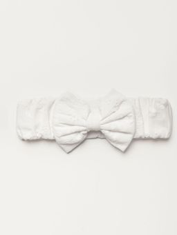 EARLY SUNDAY - White Baby's Bow Headband