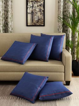 Swayam - Navy Square Cushion Covers (Pack of 5) (12x12 Inches)