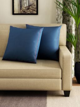 Swayam - Navy Square Cushion Covers (Pack of 2) (24x24 Inches)