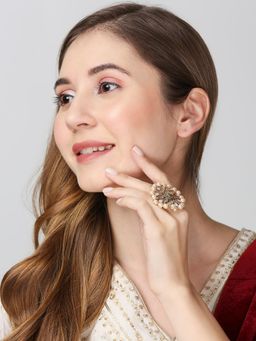 OOMPH - Gold Stones Large Ring - Circular Wedding Design (8)