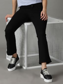 SHOWOFFFF - Women's Stretchable Clean Look Black Bootcut Jeans