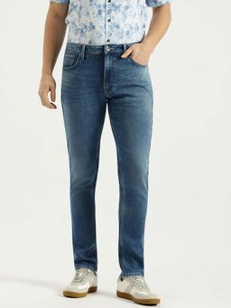 United Colors of Benetton - Men Blue Slim Fit Solid Mid Rise Jeans