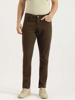 United Colors of Benetton - Men Brown Slim Fit Solid Mid Rise Jeans