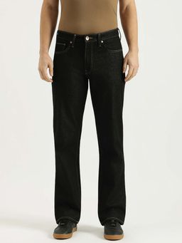 United Colors of Benetton - Men Black Solid Bootcut Fit Solid Mid Rise Jeans