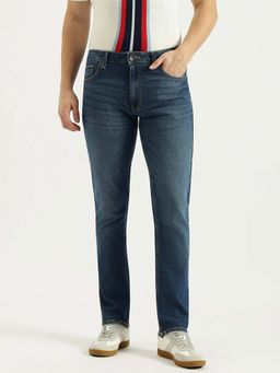 United Colors of Benetton - Men Dark Blue Straight Fit Solid Mid Rise Jeans