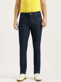 United Colors of Benetton - Men Navy Blue Slim Fit Solid Mid Rise Jeans