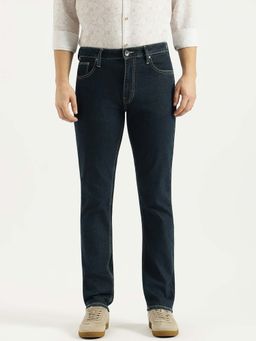 United Colors of Benetton - Men Navy Blue Straight Fit Solid Mid Rise Jeans