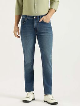 United Colors of Benetton - Men Blue Straight Fit Solid Mid Rise Jeans