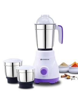 Wonderchef - Roma Mixer Grinder 3 Stainless Steel Jars 500W White & Blue 2 Year Warranty