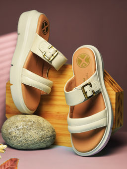 Hush Puppies - Women's Wedges Heels -Off White